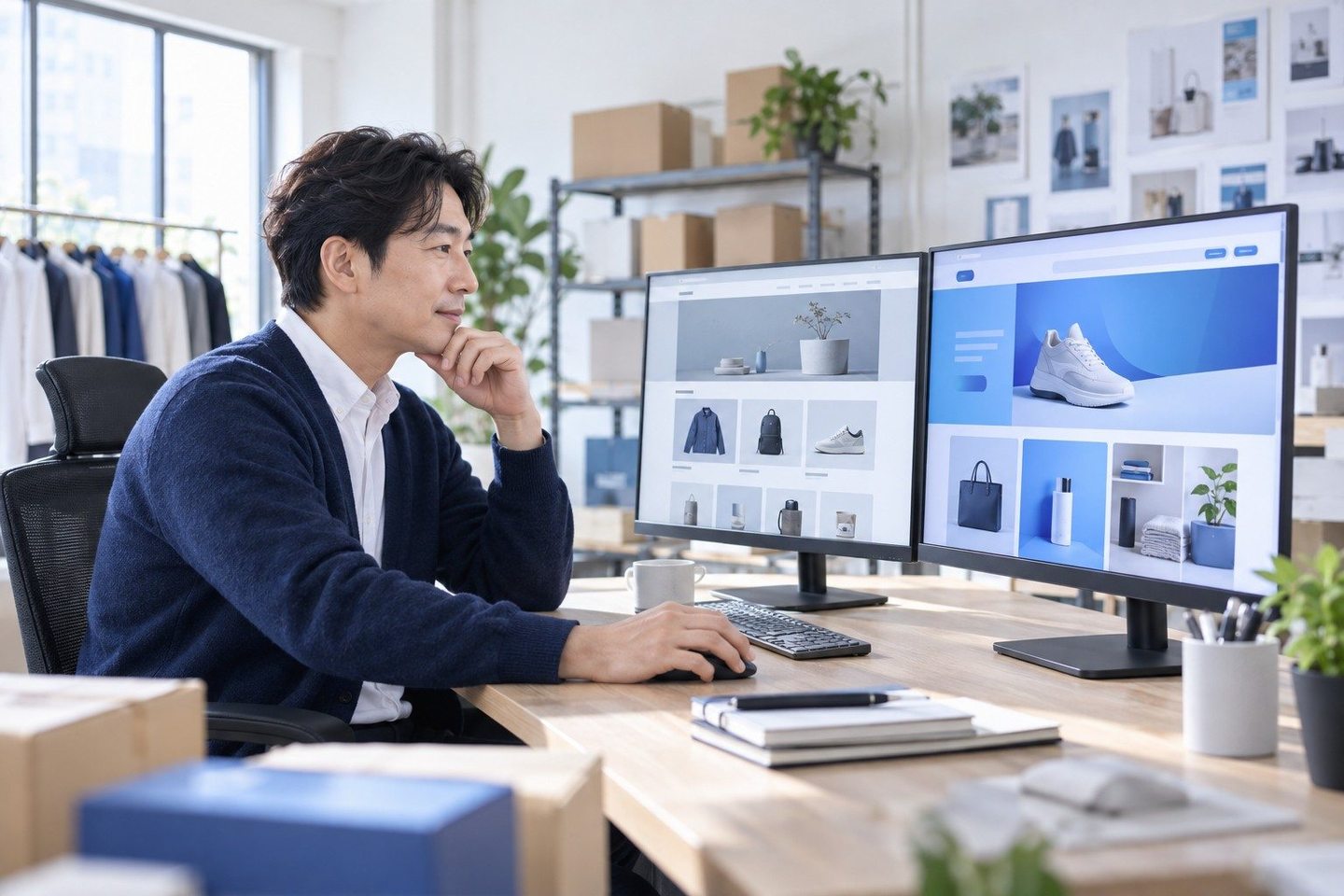모니터 앞에서 결제 업무 화면을 확인하는 남성 — 신용불량자 PG사 종이는 몇 장, 문턱 값은 0원, 받는 날은 직접 고릅니다.